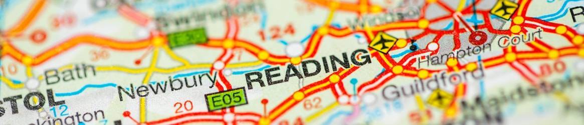 map or reading, berkshire, uk